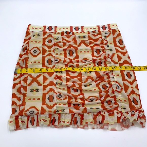 Free People Romi Ruched Mesh Skirt Size Large - Picture 10 of 13